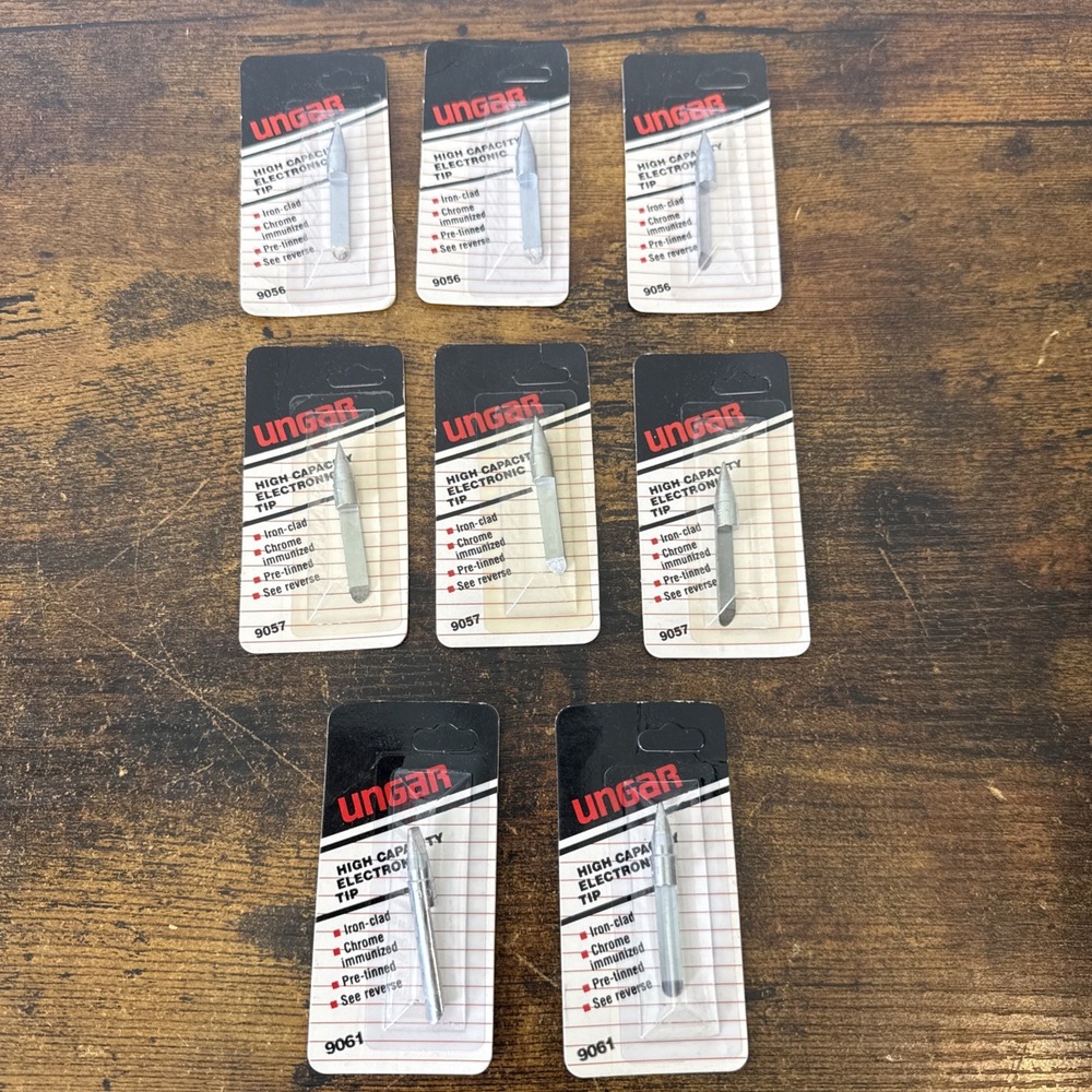 Ungar Bundle 8PK High Capacity Electronic Soldering Tips 9056 9057 9061 NOS